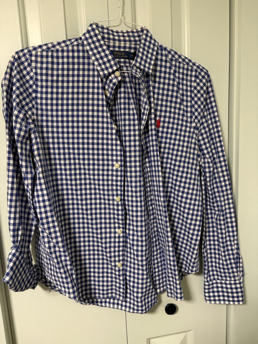 Polo by Ralph Lauren Blue and White Gingham Button-Down Shirt